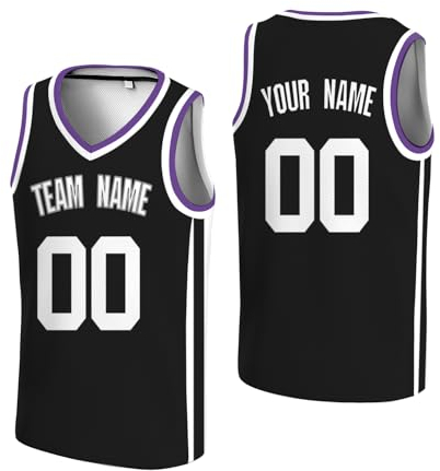Benutzerdefinierte Basketball-Trikot, Basketball Trikot Shirt Jersey Stickerei/Druck Namen und Nummer für Herren Damen (DE/NL/SE/PL, Alphanumerisch, Einheitsgröße, Regular, Regular, color05)