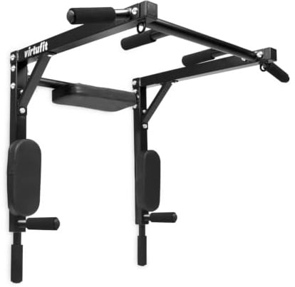 VirtuFit Pull-up and Dip-Rack - Klimmzugstange zur Wandmontage, Multifunktionale Dip Station für Hause Gym Übungsgeräte Pull Up Bar für die Ausübung der Muskeln von Brust, Arm