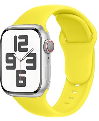 C1 Armband für Armband Apple Watch Ultra 2/Ultra/SE/Series 10 9 8 7 6 5 4 (38/40/41/42/44/45/46/49mm)–Sportarmband, Originalstyle–Kompatibel mit allen Modellen,Hell-Zitronengelb