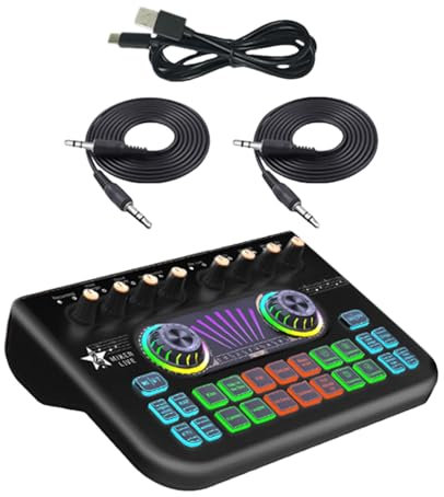 Carte son pour microphone, interface audio, équipement de podcast, équipement de streaming en direct | Changer de voix, effets sonores réels pour le streaming, et création de contenu | Mélanger