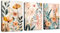 WENGTIAO 3 Pezzi Stampa su Tela Fiori a Margherita Con Cornice Quadro su Tela con Fiori Selvatici Pittura Floreale Campagna Quadri Moderni Soggiorno Casa Camera da Letto Decorazioni Parete 40x60 cmx3