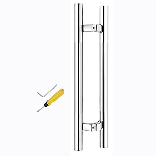 Maniglie moderne in acciaio inox per porte da fienile a doppio lato per porte doccia in vetro, uffici e porte anteriori in legno, maniglia per porte interne ed esterne