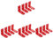Mikikit Extinguisher Wall Fix 4sets Fire Extinguisher Bracket Drill off Fire Extinguisher Wall Bracket Cord Ladder Car Anchor Zip Small Fire Extinguisher Holder Fire Extinguisher Sign Iron Red 4pcs*4