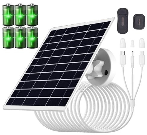 Panneau d'énergie solaire résistant aux intempéries pour caméras de sécurité Surveillance extérieure Protections intelligentes 8 W