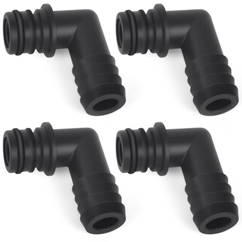 Cutetool Raccordi a quattro porte per pompa Quad Water System da 3/4, connettore a gomito a 90°, compatibile con pompe Flojet Triplex, Quad e G57, 4 pezzi