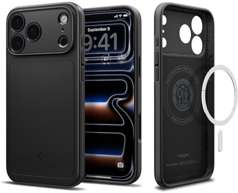 Spigen Thin Fit MagFit Case for iPhone 17 Pro, MagSafe Compatible Phone Cover [Military-Grade Drop Protection] - Black