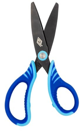 WEDO Gripy Bastelschere 13 cm – 1 Schere mit Edelstahlklingen & Titan-Beschichtung, ergonomisch & rutschfest – Farbe zufällig (Pink, Grün oder Blau) – Ideal für Schule, Büro & Basteln