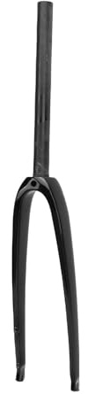 Luocute Forcella Anteriore Rigida per Bici da Corsa, Forcella Anteriore di Ricambio per Freni a Disco per Bicicletta da Corsa con Sgancio Rapido, in Fibra di Carbonio 3K Lucida, 28C