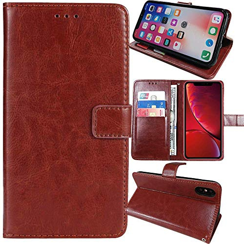Anybird Flip Leder Tasche Hülle Für Zuum Aura Plus JLO 6.7 Lederhülle Handyhülle Schutzhülle Handytasche Handy Etui Cover Case Abdeckung (Braun)