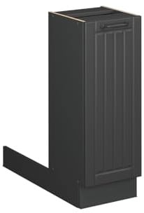 Vicco Isla de Cocina Fame-Line, Gris Oscuro, 30 cm sin encimera