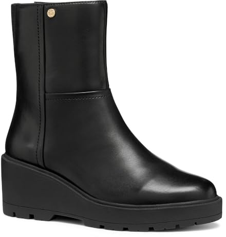 Geox miereille donna Stivaletti con zeppa - D563VA00043C9999 (Nero, Sistema Taglie Calzature EU, Adulto, Numero, Media, 38.5)