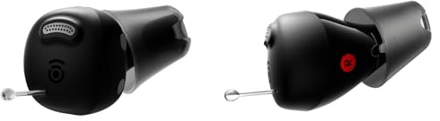 Cearvol Nano Amplificatore del Suono per Anziani, Custodia di Ricarica con Controllo, 3 Modalità, 3 Programmi Sonori, Senza Fischi, Senza Bluetooth/App, Mezzanotte
