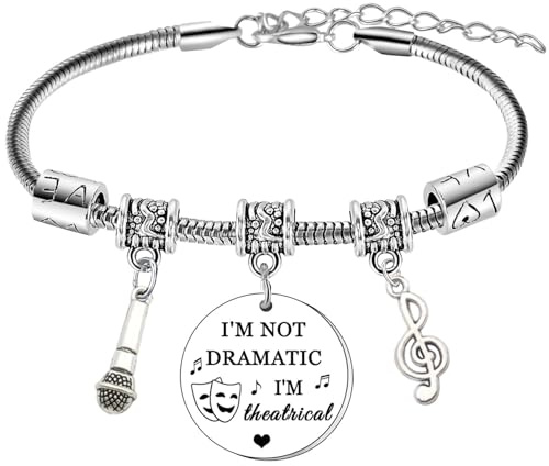 Ghloyza Regali teatrali per donne, amici, braccialetto teatrale, amante del teatro, regalo per insegnanti, regalo musicale per attore, attrice, teatro, maschera regalo
