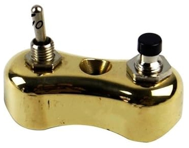 Commutateur moto Convient pour le bloc de moto Harley 1 et 7/8 interrupteurs à bascule guidon commande bouton(Gold)