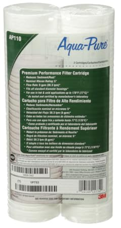 3M Aqua-Pure AP100 Series Whole House Water Filter Cartridge AP110, 2-Pack