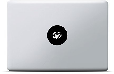 Sternzeichen Skorpion MacBook Sticker, Zodiac Sign MacBook Pro, MacBook Air, Vinyl Aufkleber schwarz, Laptop decal, Leuchteffekt