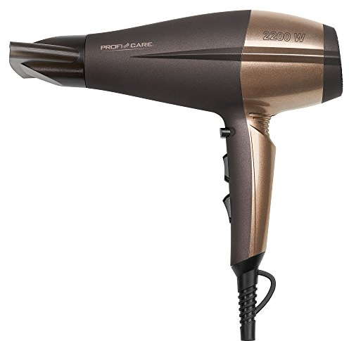 ProfiCare® Haartrockner | Fön mit Ionisierungsfunktion für glänzendes Haar | 3 Temperatur-/Leistungsstufen | Aufhängeöse | Haarfön mit 2 Gebläsestufen und Cool Shot | 360° Formdüse | PC-HT 3010 braun