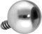 PIERCINGLINE Titan Schraubkugel mit Gewinde 0,9 mm KUGEL Piercing Aufsatz Ersatz Silberfarben 3 mm