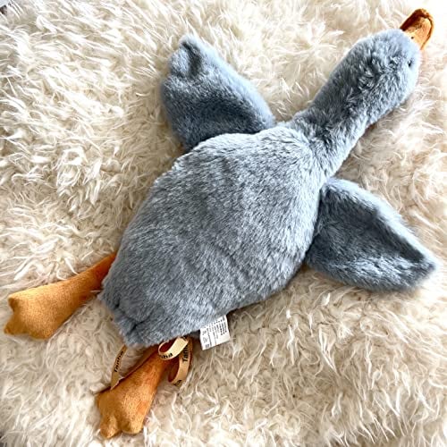 Tanha Gans Kuscheltier, Kuscheltier Gans, Kuscheltier Plushie, Kawaii Kuscheltier Plush, Ente Kuscheltier, Großes Gänse-Stofftier (Den grauen., 49cm)