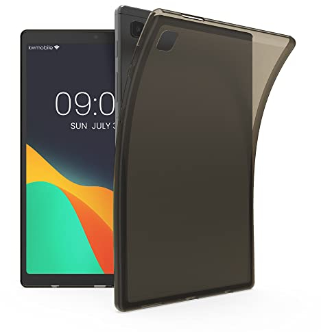 kwmobile Case Compatible with Samsung Galaxy Tab A7 Lite 8.7 (2021) Case - Soft TPU Back Protector Cover for Tablet - Black/Transparent