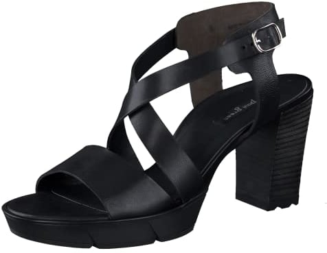 Paul Green Damen, Frauen Plateausandalen,Freizeitschuhe,offene,Schuhe,Strandschuhe,Plateausandaletten,Dicke,Sohle,Schwarz (Black),39 EU / 6 UK