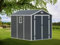 Gardiun Abri de Jardin en Résine d'Extérieur New Fiorella 5,32m² 188x278x225 cm Fenêtres Latérales et Aérations Anthracite/Blanc