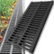 Earnmore Caniveau Exterieur Grille de Drainage, Grille Caniveau, Systèmes De Drainage, Caniveau Exterieur, Caniveau Terrasse, Jardin Grilles, pour Cour, Route, Parc,50x20x2cm(19.7x7.9x0.79in)