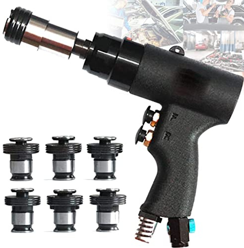 Pneumatische Gewindeschneidmaschine M3-M12 Pneumatische Gewindeschneidpistole 750 U/min Tragbarer Gewindeschneider Gewindeschneidwerkzeug Gewindebohrmaschine, Gunstyle (Gunstyle)
