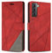SONWO Coque pour Samsung Galaxy S22 Plus, Protection Housse Etui en Cuir PU Portefeuille avec Emplacements Cartes et Fonction Support pour Galaxy S22 Plus, Rouge