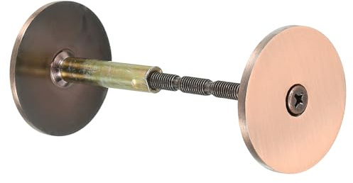 PATIKIL Door Knob Hole Cover Plate, 1 9/16 Dia. Deadbolt Cover Plate Door Hole Filler Plate for 1 1/32 to 1 3/8 Holes, Red Bronze