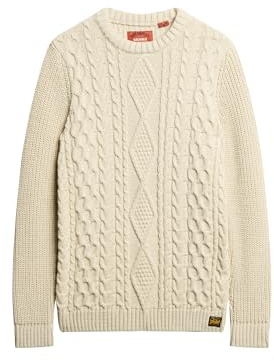 Superdry Herren Jacob Pullover mit Zopfmuster