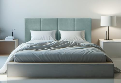 DecorQUALITY cabeceros Cama 180 Granada - Cabezal Tapizado Acolchado de Tela Antimanchas - Cabecero Premium Dormitorio (Verde 180x70 cm)