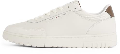 Tommy Hilfiger Herren Court Sneaker Basket Core Elegant, Weiß (Alabaster), 41