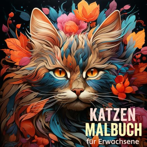 Katzen Malbuch mit vielfältigen Katzen Motiven - Mandalas, Portraits und viele mehr für Erwachsene - Entspannung und Erholung: Geschenk für Katzenliebhaber -Mandala