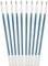 Tristar Série 202 Lot de 10 Pinceaux écoliers poils de poney naturels n°2 Vert