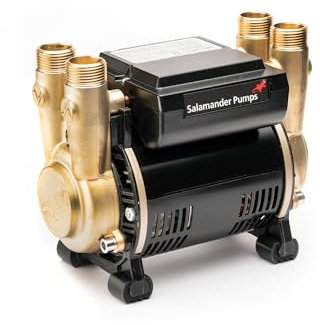 Salamander Pumps - CT Force 20PT Brass Impeller Pump - 2.0 Bar Pressure - Twin End - Suitable for Positive, Gravity Fed Systems Only - 5 Year Warranty