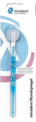MIRADENT Mundspiegel beschlagsfrei blau transp. 1 St