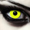 DESIGNLENSES, Farbige gelbe Halloween Jeffrey Dahmer Kostüm Kontaktlinsen, 1 Paar (2 Stück),weiche Pennywise Farblinsen ohne Stärke, Yellow Bigeye