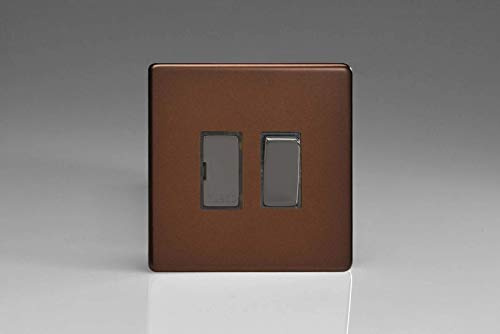 Varilight XDM6DS Switched Fuse Spur Mocha Brown No Insert