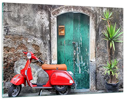 ARTTOR Bilder auf Glas 120x80cm Wandbild Glasdruck Autos Reisen - 2571