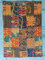 Bettüberwurf mit indischem Patchwork-Muster, für Doppelbett, Hand-Blockdruck, indische Baumwolle, aus Sari-Stoffen, Kantha-Handstich, Tagesdecke