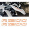 2pz Adesivi compatibili con Becco Anteriore Moto (Arancione)
