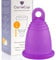 CarrieCup Menstruationstasse groß, Made in Germany inkl. Beutel - BPA-frei, Alternative zu Tampons und Binden, silikonfrei, Menstrual Cup Lila