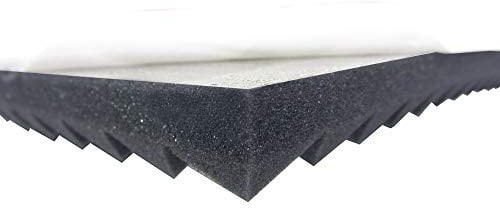 Akustikpur Akustikschaumstoff Pyramidenschaumstoff SELBSTKLEBEND - Schalldämmmatten zur effektiven Akustik Dämmung ca.100 cm x 49 cm x 3 cm