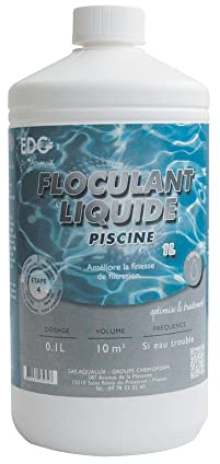 EDENEA - Floculant Clarifiant Piscine Liquide - Spécial Eau Trouble Piscine - 1 Litre - EDG by AQUALUX
