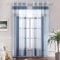MIULEE Voile Vorhang Transparente Gardine Vorhänge Voile mit Ösen Dekorative Schlaufenschal Ösenschals Transparent Fensterschal Wohnzimmer Schlafzimmer 2er Set 140x145 cm Himmelblau und Dunkelblau