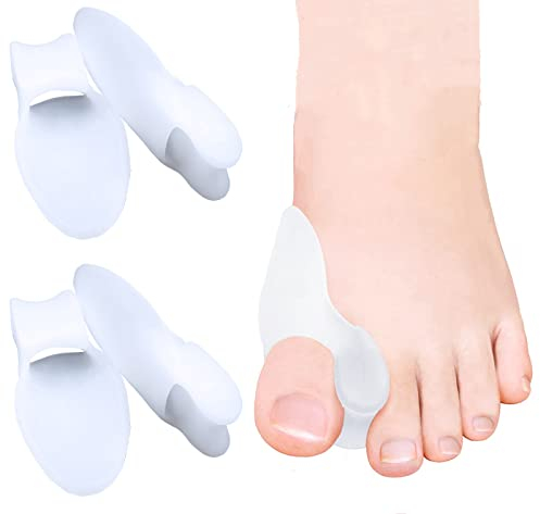 Tutore Alluce Valgo - Protezione Uomo Donna, Separatore E Correttore - 100% Gel Silicone Medico Ultra Soft - Prevenzione Dolori Borsite, Distanziatore Raddrizza Dita Piedi a Martello Ortopedico