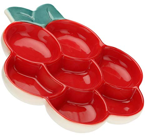 THUN - Antipastiera a Forma di Lampone - Cucina, Per la tavola - Idea Regalo - Linea Frutti Rossi - Ceramica - Ø 23 cm