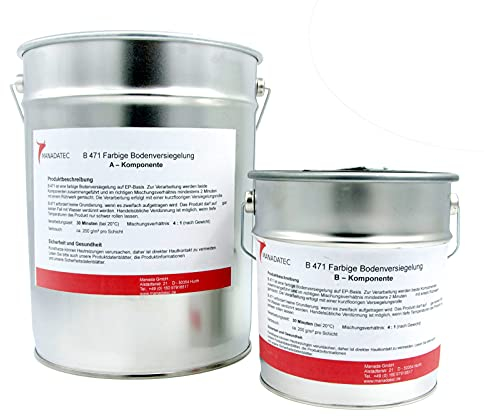 MANADATEC 2K Epoxidharz Bodenversiegelung Manadur B 471 Transparent I 750 g I Lösemittelfrei, Umweltfreundlich & Glänzend I Ideal für Garage, Keller & Industrie