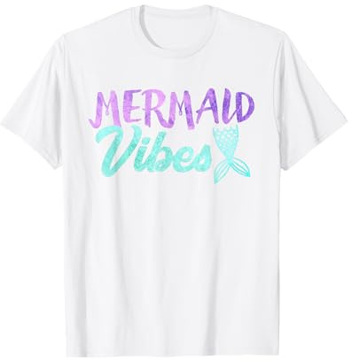 Mermaid Vibes T-Shirt Meerjungfrau Schwanz Frauen Mädchen Shirt T-Shirt